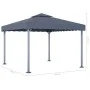 Cenador gris antracita aluminio 300x300 cm de vidaXL, Carpas y cenadores - Ref: Foro24-48059, Precio: 352,64 €, Descuento: %
