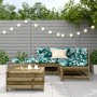 Juego de muebles jardín 5 pzas y cojines madera pino impregnada de , Conjuntos de jardín - Ref: Foro24-3250711, Precio: 489,2...