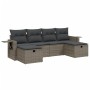 Set de muebles de jardín 6 pzas y cojines ratán sintético gris de , Conjuntos de jardín - Ref: Foro24-3263856, Precio: 351,30...