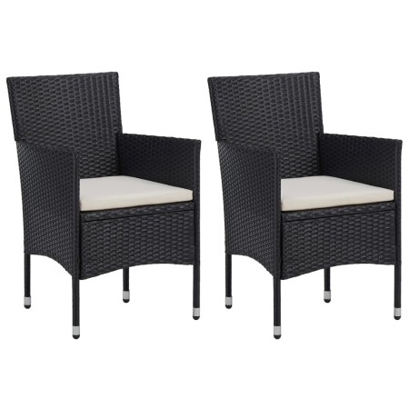 Sillas de comedor de jardín 2 unidades ratán sintético negro de , Sillas de jardín - Ref: Foro24-318495, Precio: 147,92 €, De...