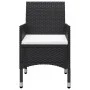 Juego de comedor de jardín 3 piezas con cojines negro de , Conjuntos de jardín - Ref: Foro24-3095860, Precio: 256,46 €, Descu...