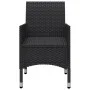 Juego de comedor de jardín 3 piezas con cojines negro de , Conjuntos de jardín - Ref: Foro24-3095860, Precio: 256,46 €, Descu...