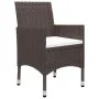 Juego de comedor de jardín 5 piezas con cojines marrón de , Conjuntos de jardín - Ref: Foro24-3095862, Precio: 348,02 €, Desc...
