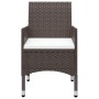 Juego de comedor de jardín 5 piezas con cojines marrón de , Conjuntos de jardín - Ref: Foro24-3095862, Precio: 353,07 €, Desc...
