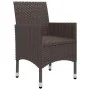 Juego de comedor de jardín 5 piezas con cojines marrón de , Conjuntos de jardín - Ref: Foro24-3095862, Precio: 348,02 €, Desc...