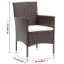 Juego de comedor de jardín 5 piezas con cojines marrón de , Conjuntos de jardín - Ref: Foro24-3095862, Precio: 348,02 €, Desc...