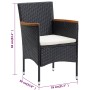 Juego de comedor de jardín 9 piezas con cojines negro de , Conjuntos de jardín - Ref: Foro24-3095869, Precio: 672,01 €, Descu...