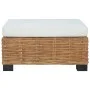 Reposapiés con cojín ratán natural de vidaXL, Sofás modulares de exterior - Ref: Foro24-286281, Precio: 175,84 €, Descuento: %