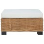 Reposapiés con cojín ratán natural de vidaXL, Sofás modulares de exterior - Ref: Foro24-286281, Precio: 159,56 €, Descuento: %