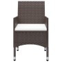 Juego de comedor de jardín 5 piezas con cojines marrón de , Conjuntos de jardín - Ref: Foro24-3095888, Precio: 386,55 €, Desc...