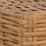 Reposapiés con cojín ratán natural de vidaXL, Sofás modulares de exterior - Ref: Foro24-286281, Precio: 175,84 €, Descuento: %