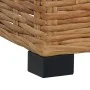 Reposapiés con cojín ratán natural de vidaXL, Sofás modulares de exterior - Ref: Foro24-286281, Precio: 175,84 €, Descuento: %