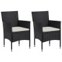 Set de comedor de jardín 3 pzas ratán PE vidrio templado negro de , Conjuntos de jardín - Ref: Foro24-3095910, Precio: 273,11...