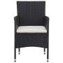 Set de comedor de jardín 3 pzas ratán PE vidrio templado negro de , Conjuntos de jardín - Ref: Foro24-3095910, Precio: 273,11...