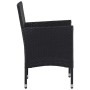 Set de comedor de jardín 3 pzas ratán PE vidrio templado negro de , Conjuntos de jardín - Ref: Foro24-3095910, Precio: 273,11...