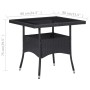 Set de comedor de jardín 3 pzas ratán PE vidrio templado negro de , Conjuntos de jardín - Ref: Foro24-3095910, Precio: 273,11...