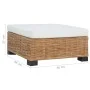 Reposapiés con cojín ratán natural de vidaXL, Sofás modulares de exterior - Ref: Foro24-286281, Precio: 175,84 €, Descuento: %