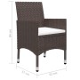 Set de comedor de jardín 3 pzas ratán PE vidrio templado marrón de , Conjuntos de jardín - Ref: Foro24-3095912, Precio: 264,5...
