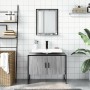 Set de muebles de baño 2 pzas madera de ingeniería gris sonoma de , Muebles de baño - Ref: Foro24-3214342, Precio: 93,63 €, D...