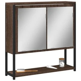 Armario con espejo baño madera marrón roble 60x16x60 cm de , Tocadores - Ref: Foro24-842425, Precio: 54,92 €, Descuento: %