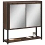 Armario con espejo baño madera marrón roble 60x16x60 cm de , Tocadores - Ref: Foro24-842425, Precio: 54,92 €, Descuento: %