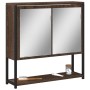 Armario con espejo baño madera marrón roble 60x16x60 cm de , Tocadores - Ref: Foro24-842425, Precio: 55,73 €, Descuento: %