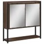 Armario con espejo baño madera marrón roble 60x16x60 cm de , Tocadores - Ref: Foro24-842425, Precio: 54,92 €, Descuento: %