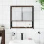 Armario con espejo baño madera marrón roble 60x16x60 cm de , Tocadores - Ref: Foro24-842425, Precio: 54,92 €, Descuento: %