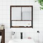 Armario con espejo baño madera marrón roble 60x16x60 cm de , Tocadores - Ref: Foro24-842425, Precio: 55,73 €, Descuento: %