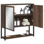 Armario con espejo baño madera marrón roble 60x16x60 cm de , Tocadores - Ref: Foro24-842425, Precio: 54,92 €, Descuento: %