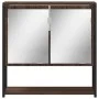 Armario con espejo baño madera marrón roble 60x16x60 cm de , Tocadores - Ref: Foro24-842425, Precio: 54,92 €, Descuento: %