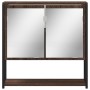 Armario con espejo baño madera marrón roble 60x16x60 cm de , Tocadores - Ref: Foro24-842425, Precio: 55,73 €, Descuento: %
