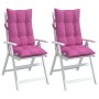 Cojines de silla con respaldo alto 2 uds tela Oxford rosa de , Cojines para sillas y sofás - Ref: Foro24-377662, Precio: 56,3...