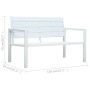 Banco de jardín HDPE blanco aspecto madera 120 cm de vidaXL, Bancos de jardín - Ref: Foro24-47870, Precio: 165,93 €, Descuent...