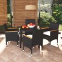 Juego muebles jardín 5 pzas con cojines ratán sintético negro de , Conjuntos de jardín - Ref: Foro24-3095016, Precio: 341,92 ...
