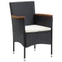 Juego muebles jardín 5 pzas con cojines ratán sintético negro de , Conjuntos de jardín - Ref: Foro24-3095016, Precio: 341,92 ...