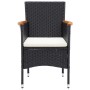 Juego muebles jardín 5 pzas con cojines ratán sintético negro de , Conjuntos de jardín - Ref: Foro24-3095016, Precio: 341,92 ...