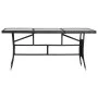 Mesa de jardín ratán sintético negro 170x80x74 cm de , Mesas de jardín - Ref: Foro24-3203730, Precio: 475,95 €, Descuento: %