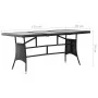 Mesa de jardín ratán sintético negro 170x80x74 cm de , Mesas de jardín - Ref: Foro24-3203730, Precio: 475,95 €, Descuento: %