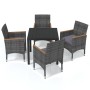 Juego muebles jardín 5 pzas con cojines ratán sintético gris de , Conjuntos de jardín - Ref: Foro24-3095028, Precio: 402,36 €...