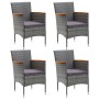 Juego muebles jardín 5 pzas con cojines ratán sintético gris de , Conjuntos de jardín - Ref: Foro24-3095028, Precio: 402,36 €...