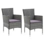 Juego muebles jardín 3 pzas con cojines ratán sintético gris de , Conjuntos de jardín - Ref: Foro24-3095021, Precio: 269,61 €...