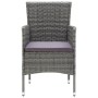 Juego muebles jardín 3 pzas con cojines ratán sintético gris de , Conjuntos de jardín - Ref: Foro24-3095021, Precio: 269,61 €...