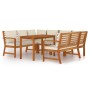 Juego comedor jardín y cojines 7 piezas madera maciza acacia de , Conjuntos de jardín - Ref: Foro24-3154974, Precio: 922,94 €...