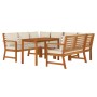 Juego comedor jardín y cojines 7 piezas madera maciza acacia de , Conjuntos de jardín - Ref: Foro24-3154974, Precio: 922,94 €...