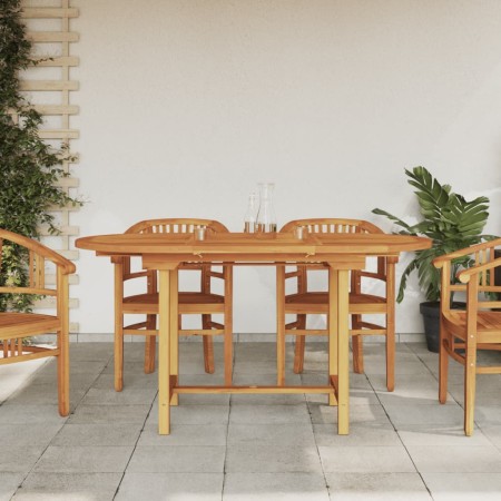 Mesa de jardín extensible madera maciza teca 110-160x80x75 cm de , Mesas de jardín - Ref: Foro24-363486, Precio: 257,66 €, De...