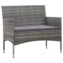 Banco de jardín 105 cm ratán sintético gris de , Bancos de jardín - Ref: Foro24-43958, Precio: 89,69 €, Descuento: %