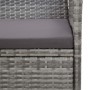 Banco de jardín 105 cm ratán sintético gris de , Bancos de jardín - Ref: Foro24-43958, Precio: 89,69 €, Descuento: %