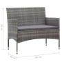 Banco de jardín 105 cm ratán sintético gris de , Bancos de jardín - Ref: Foro24-43958, Precio: 89,69 €, Descuento: %
