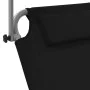 Folding sun lounger with awning and black steel wheels by , Loungers - Ref: Foro24-44323, Price: 65,78 €, Discount: %